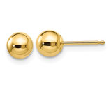 14K Yellow Gold Gold 5mm Button Ball Stud Earrings